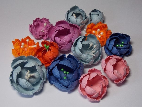 Мастер класс: цветы из бумаги для акварели