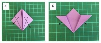 Красивый цветок в технике оригами. Мастер класс