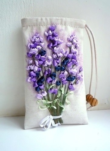 Вышивка лентами - красивые идеи