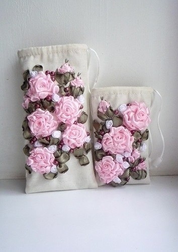 Вышивка лентами - красивые идеи