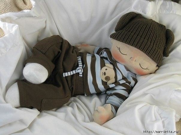 Выкройка для пошива тряпичных пупсов