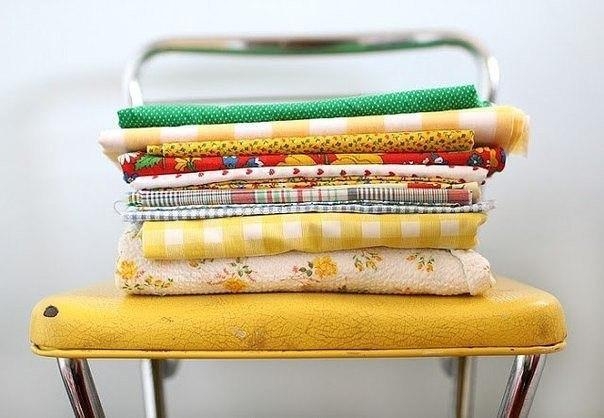 Сидушка -подушка из лоскутков ткани