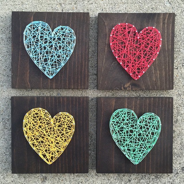 Стринг-арт! Все, что нужно - это нитки и гвозди