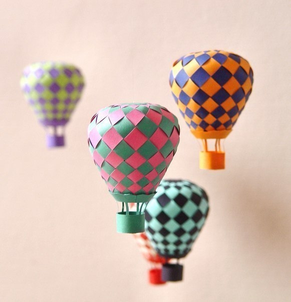 Бумажные воздушные шары. Шаблон