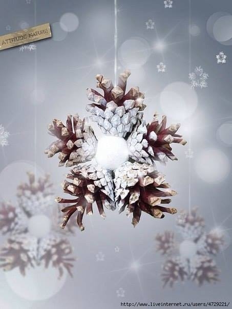 Новогодние поделки из шишек.