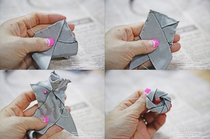 Аксессуары своими руками. Брошка из тесьмы. Мастер-класс