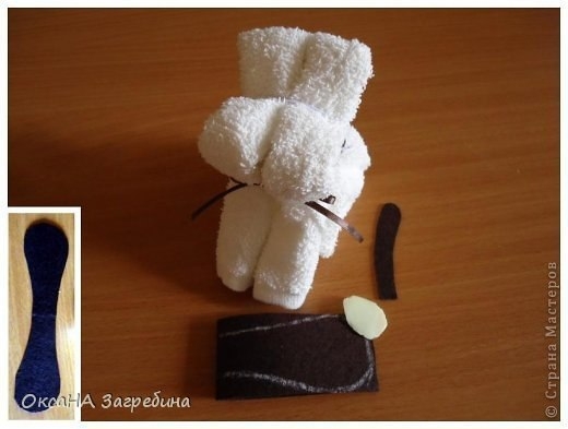 Щенок из полотенца