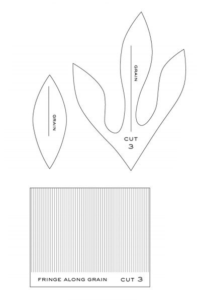 Пион из гофробумаги.  ШАБЛОНЫ лепестков и листьев