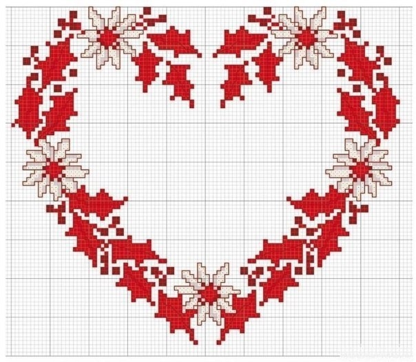 Рождественская вышивка на подушках. Схемы.