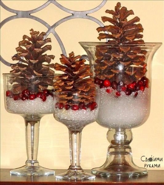 Новогодний декор с помощью бокалов Новогодний декор с помощью бокалов