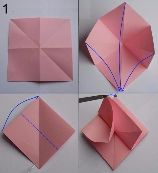 Роза оригами. Мастер-класс