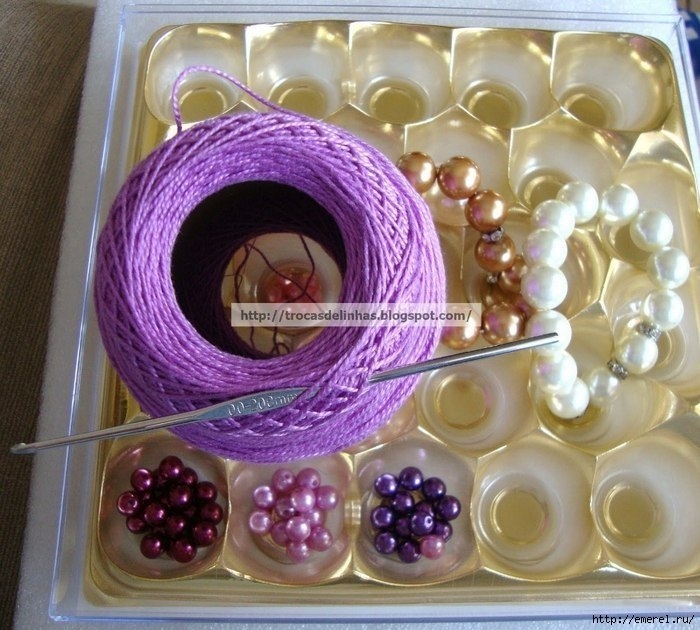 Классные бусы крючком