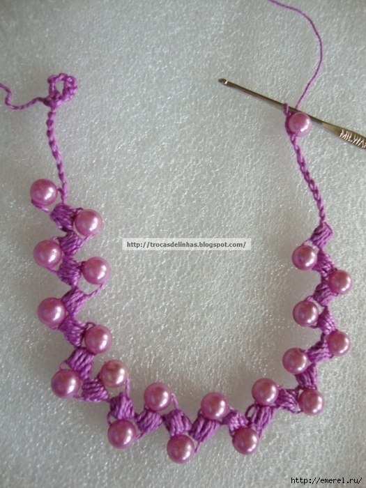 Классные бусы крючком