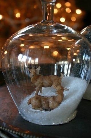 Сказочные новогодние подсвечники из бокалов