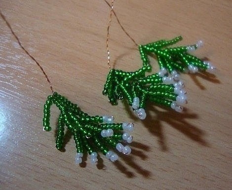 Мастер-класс по зимней елочке из бисера.