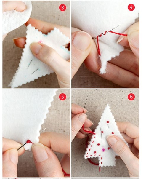 Игрушки из фетра на елочку