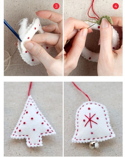 Игрушки из фетра на елочку