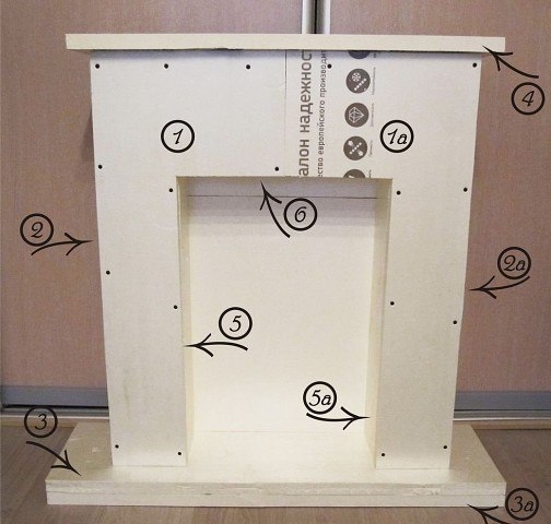Новогодний фальш-камин с имитацией кирпичной кладки