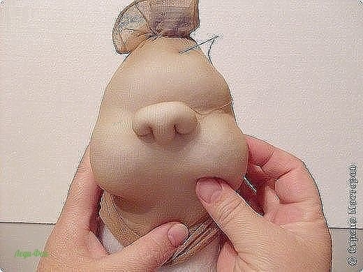 Кукла из бутылки и капронового носка