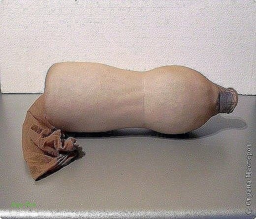 Кукла из бутылки и капронового носка