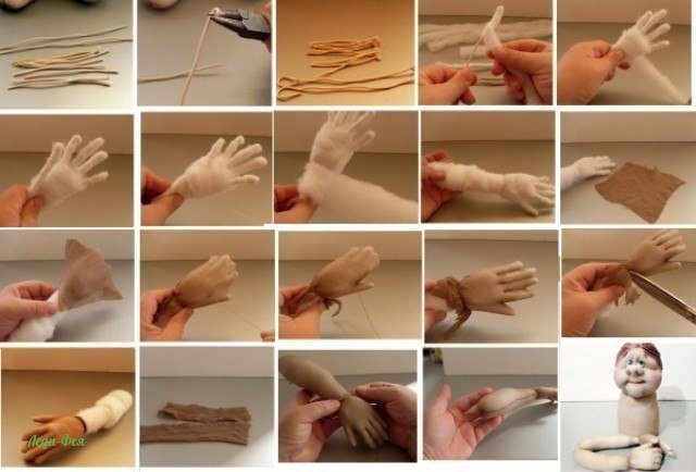 Кукла из бутылки и капронового носка