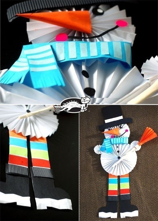 Зимние поделки из бумаги. Творим с детьми.