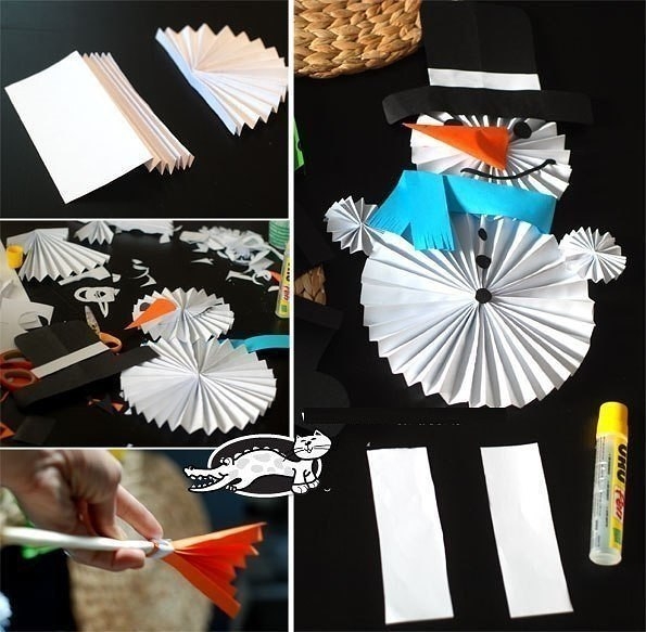 Зимние поделки из бумаги. Творим с детьми.