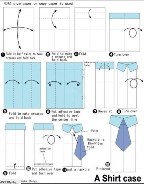 Схемы оригами для упаковки мужских подарков