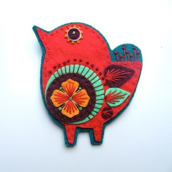 Брошки из фетра