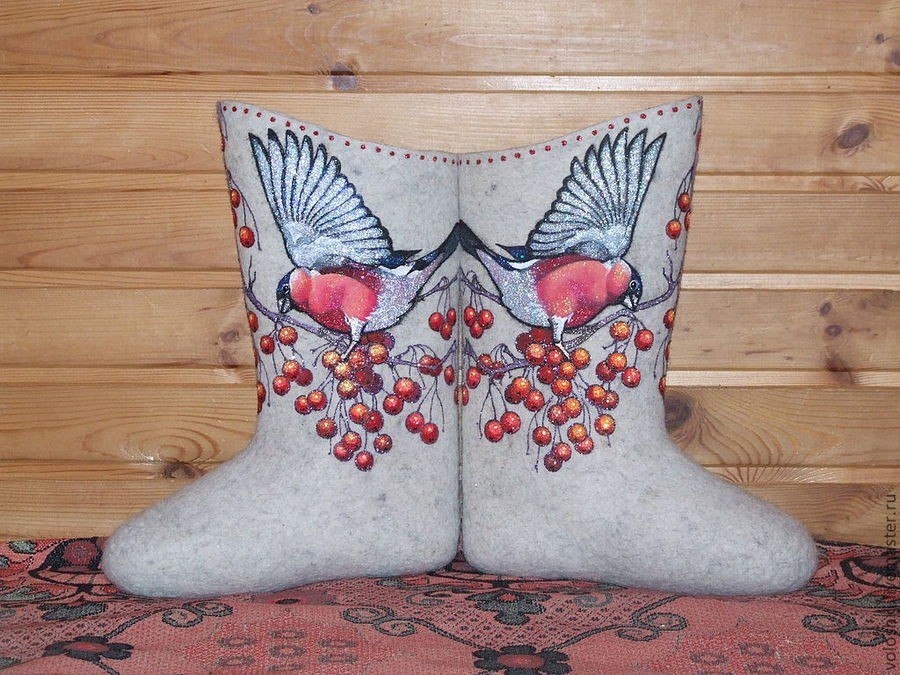 Роспись на валенках