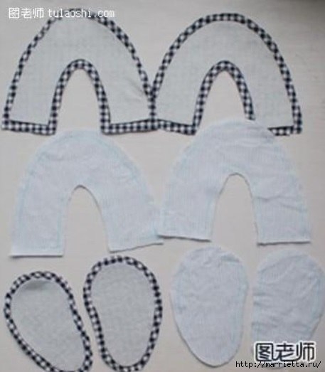 Тапочки с мишками для малыша. Шьем сами