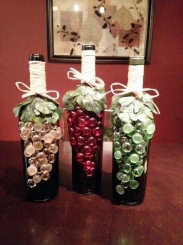 Оформление бутылки вина