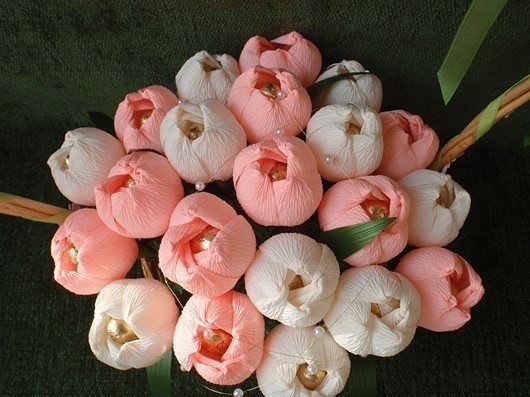 Букетик тюльпанов с конфетками