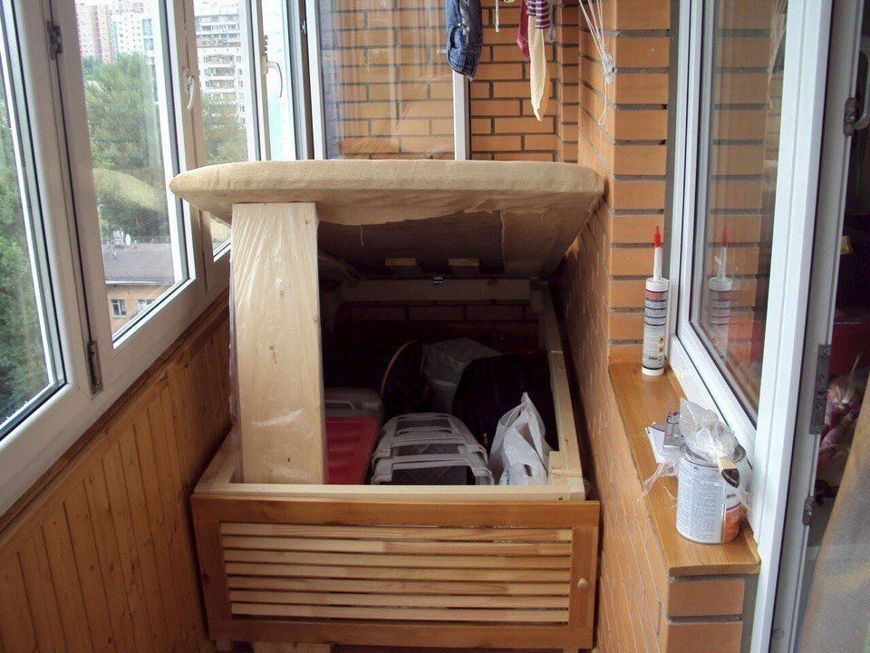 Идеи организации хранения вещей на балконе