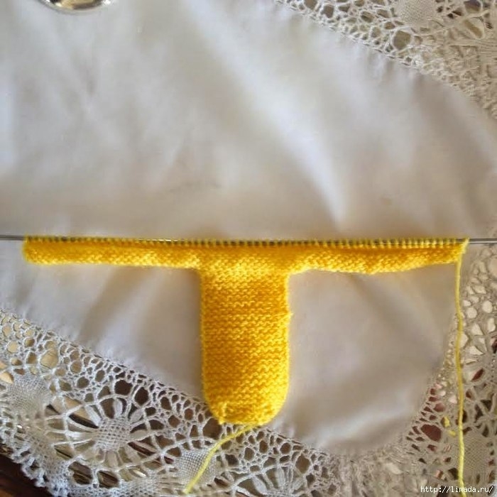 Детские пинетки вяжем спицами, на возраст 3-5 месяцев