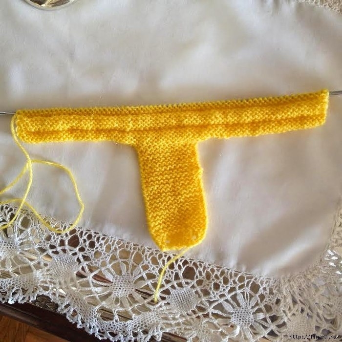 Детские пинетки вяжем спицами, на возраст 3-5 месяцев