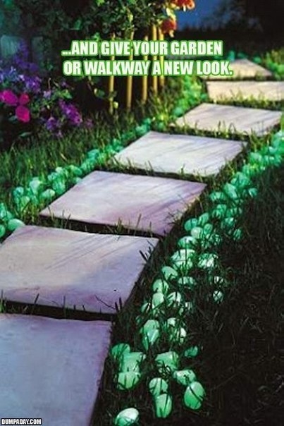 Использование флуоресцентных красок в декоре сада