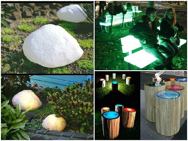 Использование флуоресцентных красок в декоре сада