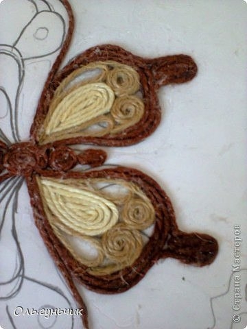 Интерьерная бабочка - шпагатная филигрань