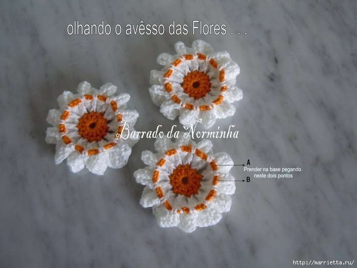 Красивая цветочная обвязка края полотенца крючком