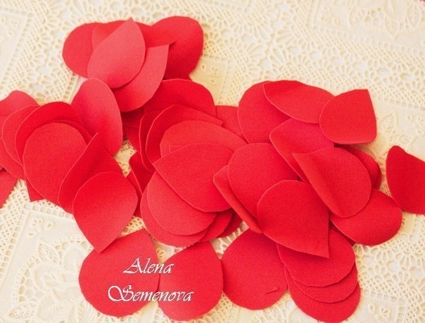Валентинка-роза. Мастер-класс.