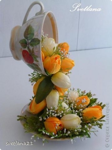 Цветочная чашка - мастер-класс