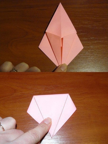 Корзина с лилиями. Оригами.