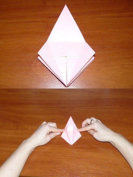 Корзина с лилиями. Оригами.