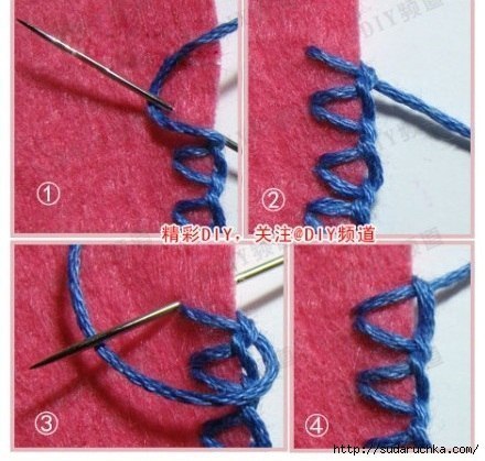 Петельные швы для фетра