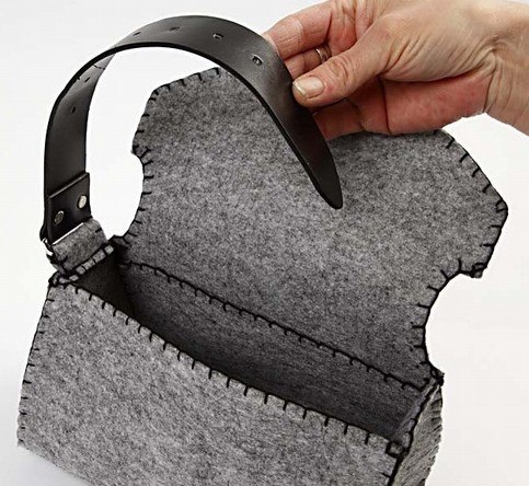 Как сшить модную сумочку из сукна.