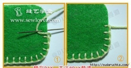 Петельные швы для фетра