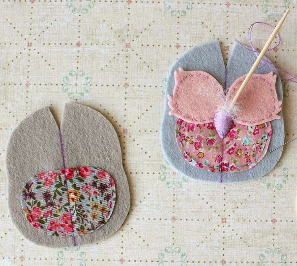 Мастер класс - брелок с лавандой - маленькая сова by gingermelon