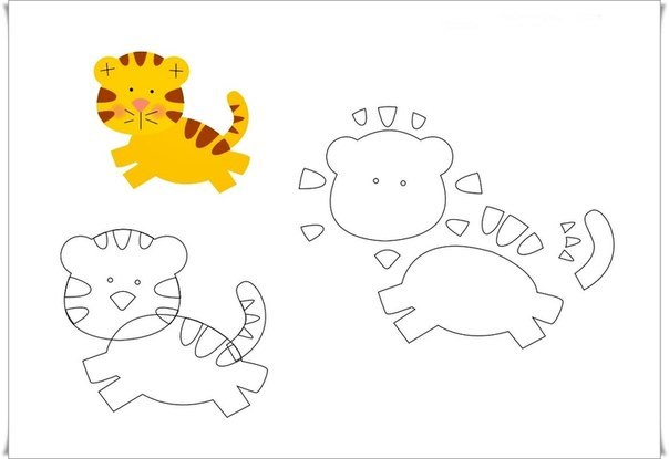 животные из фетра. выкройки животные из фетра. выкройки