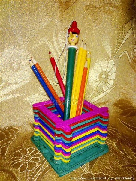 Поделки из палочек от мороженого